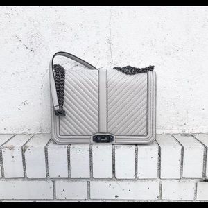 Chevron Quilted Jumbo Love Crossbody